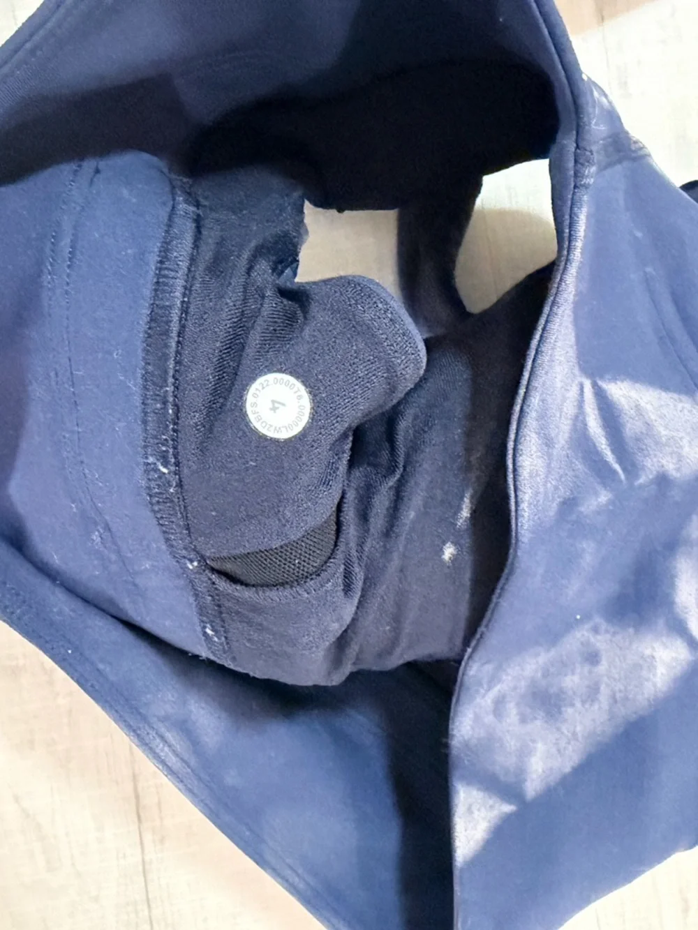 Lululemon Sun Bleached Wash True Navy Wunder Train Longline Sports Bra‎
